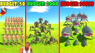 BUDGET MYSTERY SPIN BATTLES with SHINCHAN vs CHOP vs AMAANT in Animal Revolt Battle Simulator HINDI [upl. by Ethbinium]