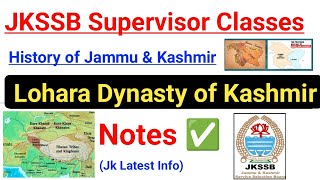 Lohara Dynasty  Medieval History of Kashmir 🔥🔥 JKSSB Female Supervisor Classes jkssb history [upl. by Keane168]