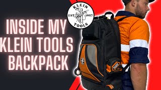 Klein tools electricians backpack inside my load out Tradesman pro [upl. by Aloisia89]