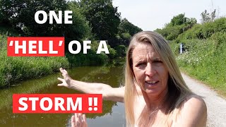 NARROWBOAT  One HELL OF A STORM in our LIVE ABOARD LIFESTYLE  Episode 71 [upl. by Trah363]