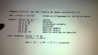 Comment calculer son imc [upl. by Lemor]