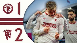 VICTORY AT VILLA PARK 🙌  Aston Villa 12 Man Utd  Highlights [upl. by Nissensohn]