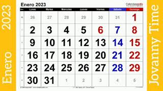 Calendario  Enero 2023 [upl. by Waki]