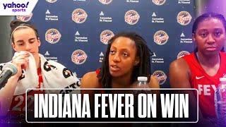 Clark speaks on aggressive play key to Fevers win over Lynx  Press Conference  Yahoo Sports [upl. by Lorrayne]