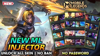 NEW MOBILE LEGENDS INJECTOR NO BAN 2024  UNLOCK ALL SKIN amp UPCOMING SKIN  LATEST PATCH [upl. by Shultz]