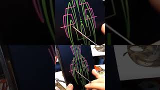 Pink and green pinstriping designed [upl. by Enail]