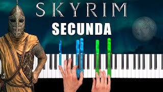 Skyrim  Secunda  Piano Cover amp Tutorial [upl. by Aihsemat]