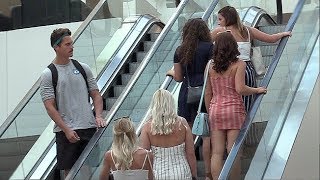 STARING AT STRANGERS ON AN ESCALATOR PRANK [upl. by Ycniuqal966]