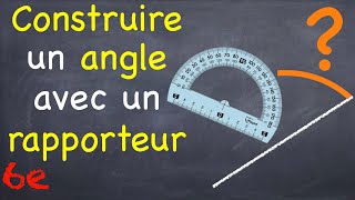 Construire un angle avec un rapporteur  6e [upl. by Novar]