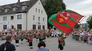 Gäubodenvolksfest Straubing Auszug 2024  Freies Fanfarenkorps Straubing [upl. by Frasier]