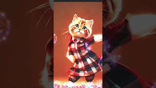 Cat funny cute dance 😱😱newshort comedy funny catdance viralvideo [upl. by Obe]