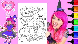 Coloring Kimmi The Clown as a Witch  Halloween [upl. by Walton]