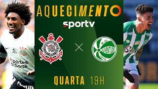 CORINTHIANS X JUVENTUDE  AQUECIMENTO AO VIVO E COM IMAGENS  COPA DO BRASIL 2024  live  sportv [upl. by Primrosa]