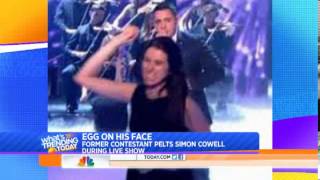 Simon Cowell gets egged on Britains Got Talent [upl. by Allenod478]