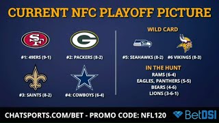 NFL Playoff Picture AFC amp NFC Standings Wild Card Race amp Matchups For Week 12 Of 2019 NFL Season [upl. by Perni]