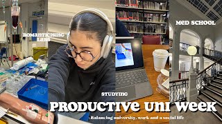 Productive Weekly Vlog ✨🎧 Medical School Studying Balancing a Social Life Hospital Placement [upl. by Kaazi]