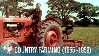 Country Farming Innovations of the Modern Tractor 19551959  British Pathé [upl. by Artemed]