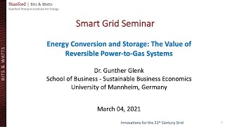 Energy Conversion and Storage Role of Reversible PowertoGas I Gunther Glenk I Smart Grid Seminar [upl. by Nims698]