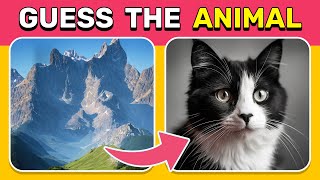 Guess the Hidden Animals by ILLUSIONS 🦌🌀🐵 Optical Illusion Hard Quiz [upl. by Ahtnammas146]