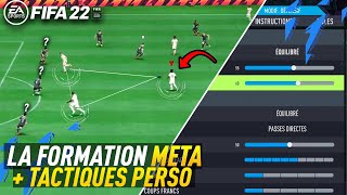 TUTO FIFA 22  La FORMATION la plus META  TACTIQUES PERSO  412122 TIKI TAKA [upl. by Shanta]