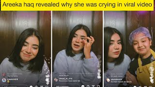 Areeka haq reveals why she was crying in the viral video in Instagram live  Celebrityhood Update [upl. by Shepard225]