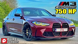 750HP BMW M3 xDrive 330KMH  206MPH  REVIEW on AUTOBAHN NO SPEED LIMIT [upl. by Evelin]