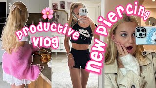 Productive Vlog neues Piercing Workout Freunde treffen Aufräumen I MaVie Noelle [upl. by Nade]