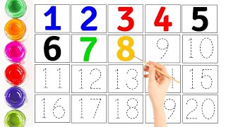 Counting 1 to 20 with colour one two three  1 से 100 तक गिनती  Counting Numbers  kidsvideo [upl. by Wohlert]