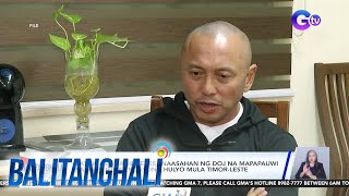 Dating Rep Arnie Teves inaasahan ng DOJ na mapapauwi na sa Pilipinas  Balitanghali [upl. by Ayokal]