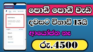 Paid work  Easy way to earn money  In sinhala  2023 new [upl. by Alleber]