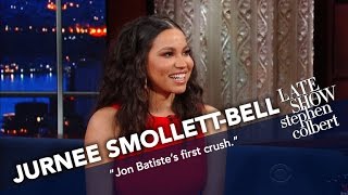 Jurnee SmollettBell Is Many Things Including Jon Batistes First Crush [upl. by Nhguaval]