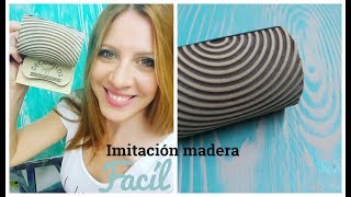 Como hacer imitación de madera fácil ♥ Marina Capano [upl. by Yartnoed]