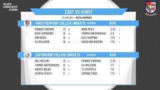 Eastbourne College Under 15 v Hurstpierpoint College Under 15 [upl. by Christyna]