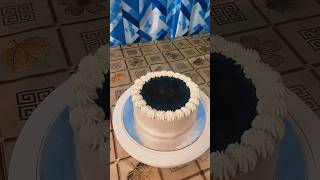 how to make easy and quick chocolate cake decorationcakecakedesignsimpleblackforestcakeshortsyt [upl. by Unhsiv]