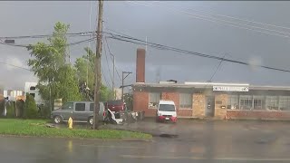 Storm causes damage downs powerlines in Lyons [upl. by Eirelam]