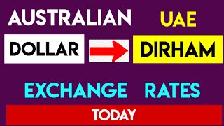 Australian Money Dollar to Uae emirati dirham 30 August 2024 convert exchange rate today [upl. by Einiar]