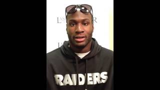 Latavius Murray of the Oakland Raiders describes his LASIK with Dr Craig Bindi [upl. by Jaret]