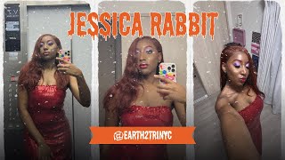 Transforming into Jessica Rabbit  🐰 Halloweekend ￼🎃 [upl. by Chasse]