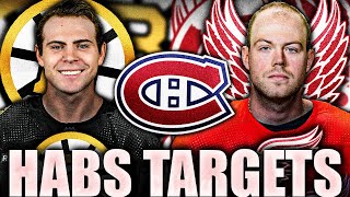 NEW MONTREAL CANADIENS OFFSEASON TARGETS REVEALED Bruins Red Wings Oilers News [upl. by Dryfoos53]