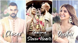 Stereo Hearts x Zaalima Whatsapp Status  Virat Anushka Status  Virat Kohli Status FullscreenLove [upl. by Asiled220]