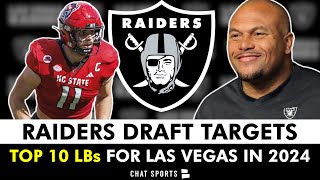 Raiders Draft Targets Top 10 LBs Las Vegas Should Target In The 2024 NFL Draft Ft Payton Wilson [upl. by Salema]