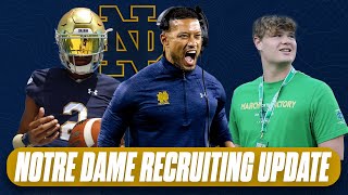 Notre Dame recruiting update with Mike Singer USC vs ND battles  NEW 2026 QB offer [upl. by Maribelle]