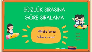 Sözlük Sırasına Göre Sıralama  Alfabe Sırası ilkokuldersleri [upl. by Llerdna]