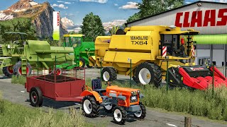 FS 22 Ferme à lancienne  3 Nouvelles Moissonneuses 1 Nouveau tracteur Moisson [upl. by Inalaehak290]