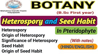 Heterospory and Seed Habit of Pteridophytes [upl. by Mcmahon]