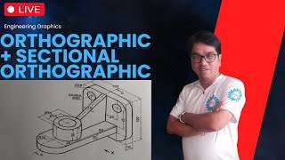 Orthographic Projection amp Sectional orthographic projectionengineeringgraphics engineeringdrawing [upl. by Subak]