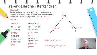 Klasa 8  Matematikë  Trekëndëshi dhe katërkëndëshi [upl. by Thordia]