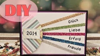 Silvesterkarte selber basteln  Neujahr  New Year Card  DIY [upl. by Natsud934]