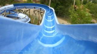 Jungle Rapids Tube Slide HD POV Noahs Ark Waterpark [upl. by Tillfourd832]