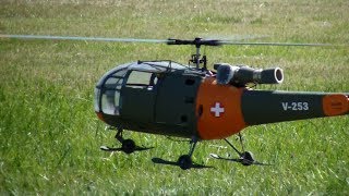 Alouette III V253 Scale RC Helicopter Swiss Army Force Dubendorf [upl. by Lah]